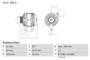 0 986 042 750 Alternátor BOSCH