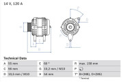 0 986 044 410 Alternátor BOSCH