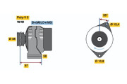 0 986 044 621 Alternátor BOSCH