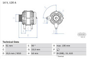 0 986 044 841 Alternátor BOSCH