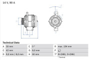 0 986 045 181 Alternátor BOSCH