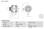 0 986 045 360 Alternátor BOSCH