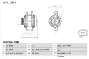 0 986 046 270 Alternátor BOSCH