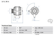 0 986 046 440 Alternátor BOSCH