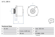 0 986 047 170 Alternátor BOSCH