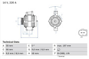 0 986 047 800 Alternátor BOSCH