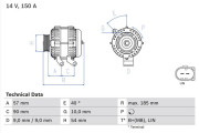 0 986 047 930 Alternátor BOSCH