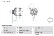 0 986 047 960 Alternátor BOSCH