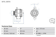 0 986 048 750 Alternátor BOSCH