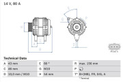 0 986 049 151 Alternátor BOSCH