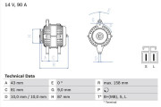 0 986 080 430 Alternátor BOSCH