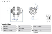 0 986 080 640 Alternátor BOSCH