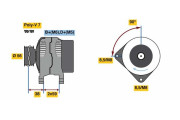 0 986 080 950 Alternátor BOSCH