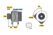 0 986 081 110 Alternátor BOSCH