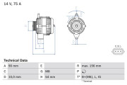 0 986 081 950 Alternátor BOSCH