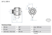 0 986 081 960 Alternátor BOSCH