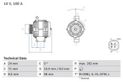 0 986 082 080 Alternátor BOSCH