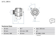 0 986 082 140 Alternátor BOSCH