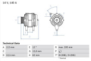 0 986 082 620 Alternátor BOSCH