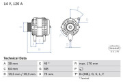 0 986 082 720 Alternátor BOSCH