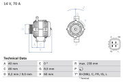 0 986 082 800 Alternátor Eco BOSCH