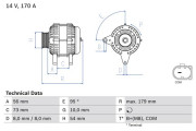 0 986 083 470 Alternátor BOSCH