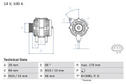 0 986 083 970 Alternátor BOSCH