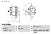 0 986 084 180 Alternátor BOSCH