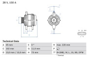 0 986 084 470 Alternátor BOSCH