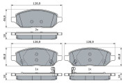 0 986 494 906 Sada brzdových platničiek kotúčovej brzdy BOSCH