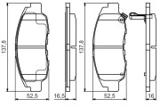 0 986 495 153 Sada brzdových platničiek kotúčovej brzdy BOSCH