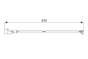 1 987 474 520 Výstrażný kontakt opotrebenia brzdového oblożenia BOSCH