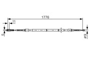 1 987 482 126 żażné lanko parkovacej brzdy BOSCH