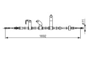 1 987 482 841 żażné lanko parkovacej brzdy BOSCH