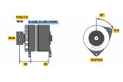 6 033 GB3 046 Alternátor BOSCH