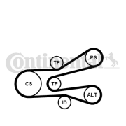 6PK1440K1 Ozubený klinový remeň - Sada CONTINENTAL CTAM