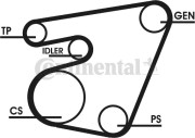 6PK1767D1 Ozubený klinový remeň - Sada CONTINENTAL CTAM