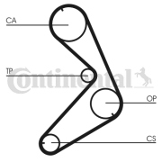 CT676 Ozubený remeň CONTINENTAL CTAM