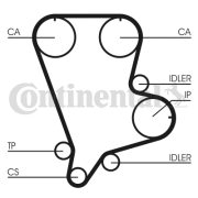 CT993 Ozubený remeň CONTINENTAL CTAM