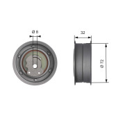 T41108 Napínacia kladka ozubeného remeňa FleetRunner™ GATES