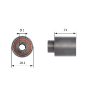 T41230 Obehová/vodiaca kladka ozubeného remeňa FleetRunner™ GATES