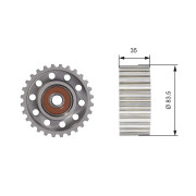 T42100 Obehová/vodiaca kladka ozubeného remeňa FleetRunner™ GATES