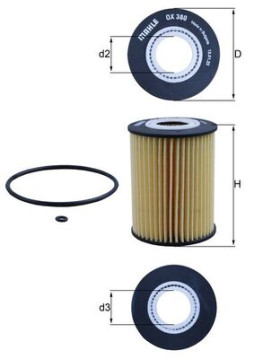 OX 380D Olejový filter KNECHT