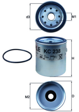 KC 238D Palivový filter KNECHT