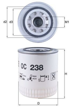 OC 238 Olejový filter KNECHT
