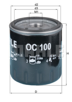 OC 100 Olejový filter KNECHT