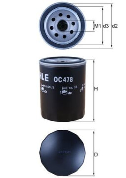 OC 478 Olejový filter KNECHT