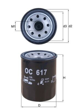 OC 617 Olejový filter KNECHT