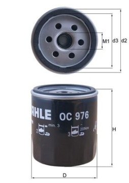 OC 976 Olejový filter KNECHT