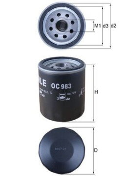 OC 983 Olejový filter KNECHT